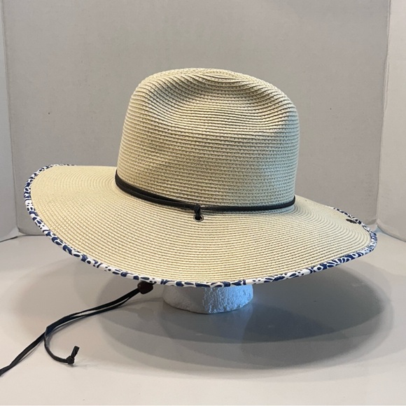 EUC ~ Peter Grimm True Character Crushable Packable Wide Brim Straw Sun Hat - Picture 2 of 13